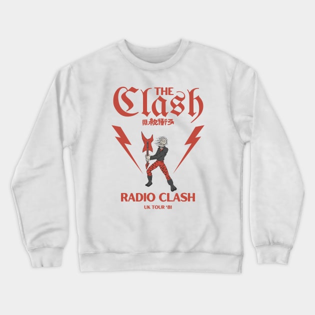 The Clash - Radio Clash // Original Fan Art Designs Crewneck Sweatshirt by Liamlefr